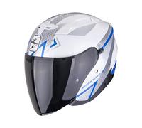 Scorpion casco jet Exo-230 Loop - Bianco Blu lucido M
