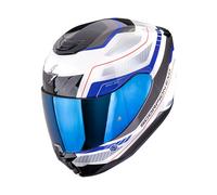 Scorpion Exo-391 Leo Casco integrale, nero-bianco-blu, taglia XS per maschi