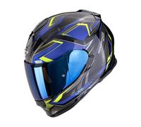 Scorpion Exo-491 Zumo Casco integrale, nero/blu/giallo, Taglia S (55/56)