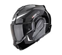 Scorpion Exo-Tech Evo Pro Acuti Casco apribile, nero/grigio/bianco, Taglia L (58/59)