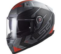 Casco F811 VECTOR 2 SPLITTER Titanio Rosso LS2 - UE: 2XL