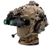 Casco FAST Tattico Multifunzionale, Casco Bump Militare Airsoft | Set 8-in-1, con Cuffie, Passamontagna e Occhiali Protettivi, per Paintball, Campo Esterno e Cosplay