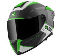 FC-Moto Hawk EVO-X Casco, nero-bianco-verde, taglia S per maschi