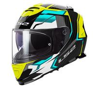 LS2 FF800 Storm II Tracker Casco, nero-giallo, taglia 2XL