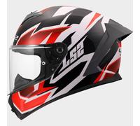 Casco Integrale Ls2 FF820 Rapid III Xtrem Bianco Nero Rosso Lucido 3XL