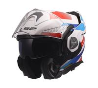 LS2, Casco Moto Modulare ADVANT X NOVA White Blue Red, XS