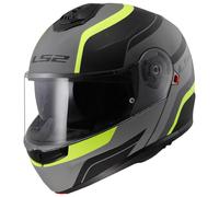 LS2, Casco Moto Modulare STROBE II MONZA Matt Black H-V Yellow, S