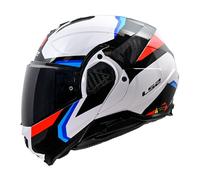 LS2, Casco Moto Modulare ADVANT II TRIPLE White Blue Red, XL