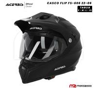 CASCO FLIP FS-606 22-06 NERO ACER ON VISIERA PARASOLE MOTO SCOOTER