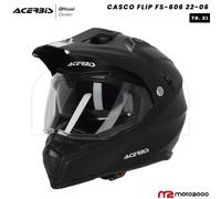 CASCO FLIP FS-606 22-06 NERO ACER ON VISIERA PARASOLE MOTO SCOOTER TAGLIA XL