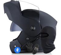 Casco Flip-up con Bluetooth Casco Moto Casco Moto Integrato Casco Integrale Bluetooth Certificato DOT/ece Casco Modulare con Doppio Specchio per Uomo E Donna, A, L/58-59CM