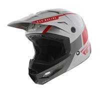 Casco Fly Racing Kinetic Children Youth Offroad MX Drift grigio lucido rosso