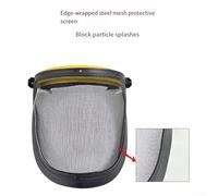 Casco forestale con protezione facciale e rete metallica in acciaio per motosega, troncatore, decespugliatore e decespugliatore, elmetto rigido DPI per lavoro all'aperto (20
