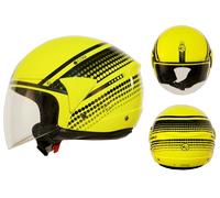 CASCO HELMET CAPACETE MOTO DEMI JET ONE MICRO GIALLO FLUO TG L SOTTOSELLA