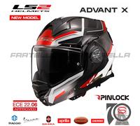 Casco Helmet Modulare Apribile P/J LS2 FF901 Advant X Spectrum Nero Bianco Ro...