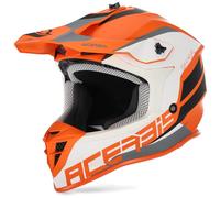 CASCO HELMET MOTO CROSS ENDURO ACERBIS LINEAR ARANCIO BIANCO TG S