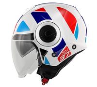 CASCO HELMET MOTO JET KAPPA KV37 STYLE BIANCO BLU ROSSO TG S