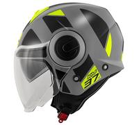 CASCO HELMET MOTO JET KAPPA KV37 STYLE TITANIO NERO GIALLO FLUO OPACO TG S