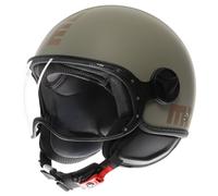 CASCO HELMET MOTO JET MOMO DESIGN FGTR CLASSIC FLIP GREEN BRONZE MATT TG M