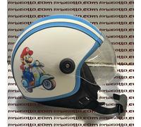 CASCO HELMET VINTAGE PERSONALIZZABILE Colori Scritte In Pelle Super Mario Vespa