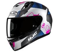 Casco HJC 0825-1428-05 C10 Aspa Md Semi-Piatto Blu/Rosa (MC-28SF)