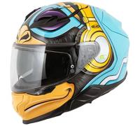 casco hjc f71 monkey dj - blu / giallo M