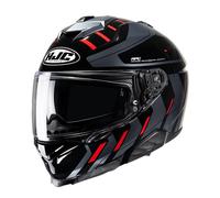 HJC i71 Simo Casco, nero-rosso, taglia 2XL