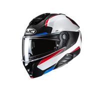 Casco da moto flip-up HJC i91 Felio MC21 nero-bianco-rosso-blu XL