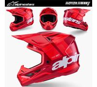 CASCO IN FIBRA CROSS ENDURO MOTARD ALPINESTARS SM7 CORE RED ECE 22.06