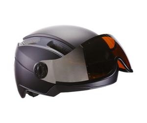 Casco indra speed 45 con maschera integrata nero opaco