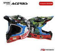 CASCO INTEGRALE ACERBIS LINEAR ROSSO VERDE BLU ADULTO MOTO CROSS ENDURO TG. M