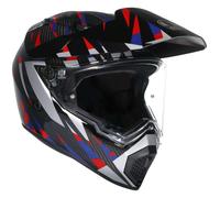 Casco Integrale Adventure AGV AX9 Steppa In Carbonio Carbon Rosso Blu