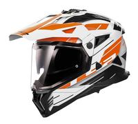 Casco Integrale Adventure LS2 MX702 Pioneer II Namib Bianco Lucido Arancio XXL