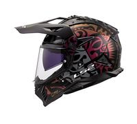 Casco Integrale Adventure LS2 MX702 Pioneer II Rangi Nero Lucido Camaleonte XS