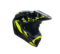 AGV AX9 Carbon Steppa, casco enduro M female Grigio Scuro/Grigio/Giallo Fluo