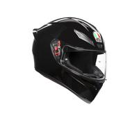 CASCO INTEGRALE AGV K-1 S E2206 MONO NERO LUCIDO MOTO DOPPIO ANELLO MOTO GP