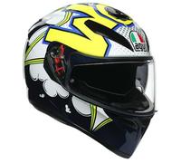 Casco Integrale Agv K-3 SV Bubble Blu Bianco Giallo Fluo