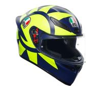 Casco Integrale AGV K1-S E2206 Giallo Fluo Blu Opaco Soleluna 2018 Taglia S