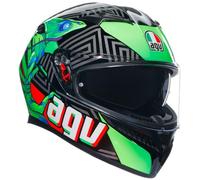 Casco Integrale AGV K3 E2206 MPLK Kamaleon Nero Rosso Verde Omologazione E06