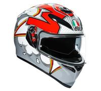 Casco integrale AGV K3 K-3 SV Multi MPLK Bubble Grey Grigio Rosso Taglia XS