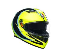 AGV K3 Rossi WT Phillip Island 2005 Casco, nero-giallo, taglia S