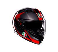 AGV K3 Striga, casco integrale XL female Nero/Grigio/Rosso