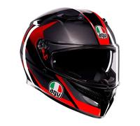 Casco integrale Agv K3 STRIGA BLACK RED helmet E2206 TAGLIA S