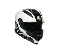 AGV K7 Super 46 Casco, nero-bianco-giallo, taglia S per maschi