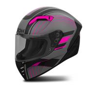 Airoh Connor Achieve, casco integrale XS male Opaco Grigio/Nero/Fucsia Fluo