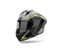 Airoh Matryx Wide, casco integrale M female Nero/Grigio/Giallo Fluo