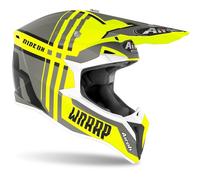 Casco Integrale Airoh Modello Wraap Broken Yellow Nero Grigio Opaco Taglia S