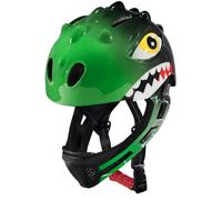 Casco Integrale Bambini Casco Bici Casco Pattini Casco Scooter Copertura Completa Materiali PC EVA Leggero con Fori di Aerazione Cinturino Regolabile, Verde Nero Sfumato, size to 2