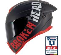 Casco Integrale BeProud Pro Sport Rot Con Visiera + Viserino Nero