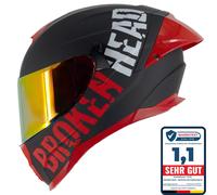 Casco Integrale BeProud Pro Sport Rot Con Visiera + Visiera Specchiata
